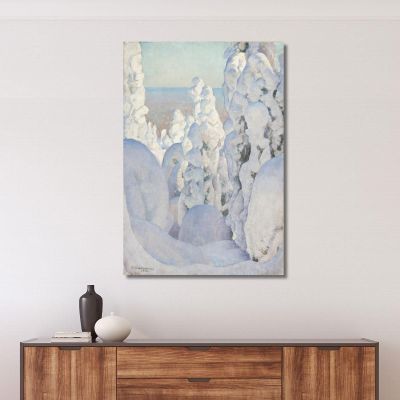 Winter Landscape Kinahmi Pekka Halonen phl35 canvas print 