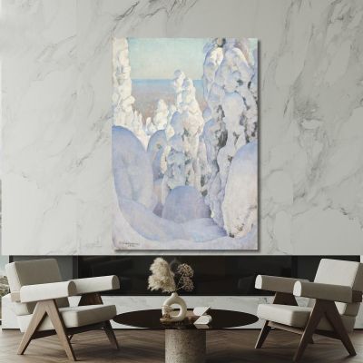 Winter Landscape Kinahmi Pekka Halonen phl35 canvas print 