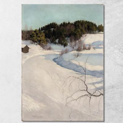 Winter Landscape Myllykyla Pekka Halonen phl36 canvas print 