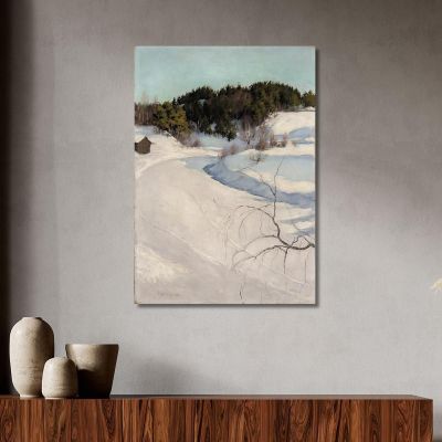 Winter Landscape Myllykyla Pekka Halonen phl36 canvas print 