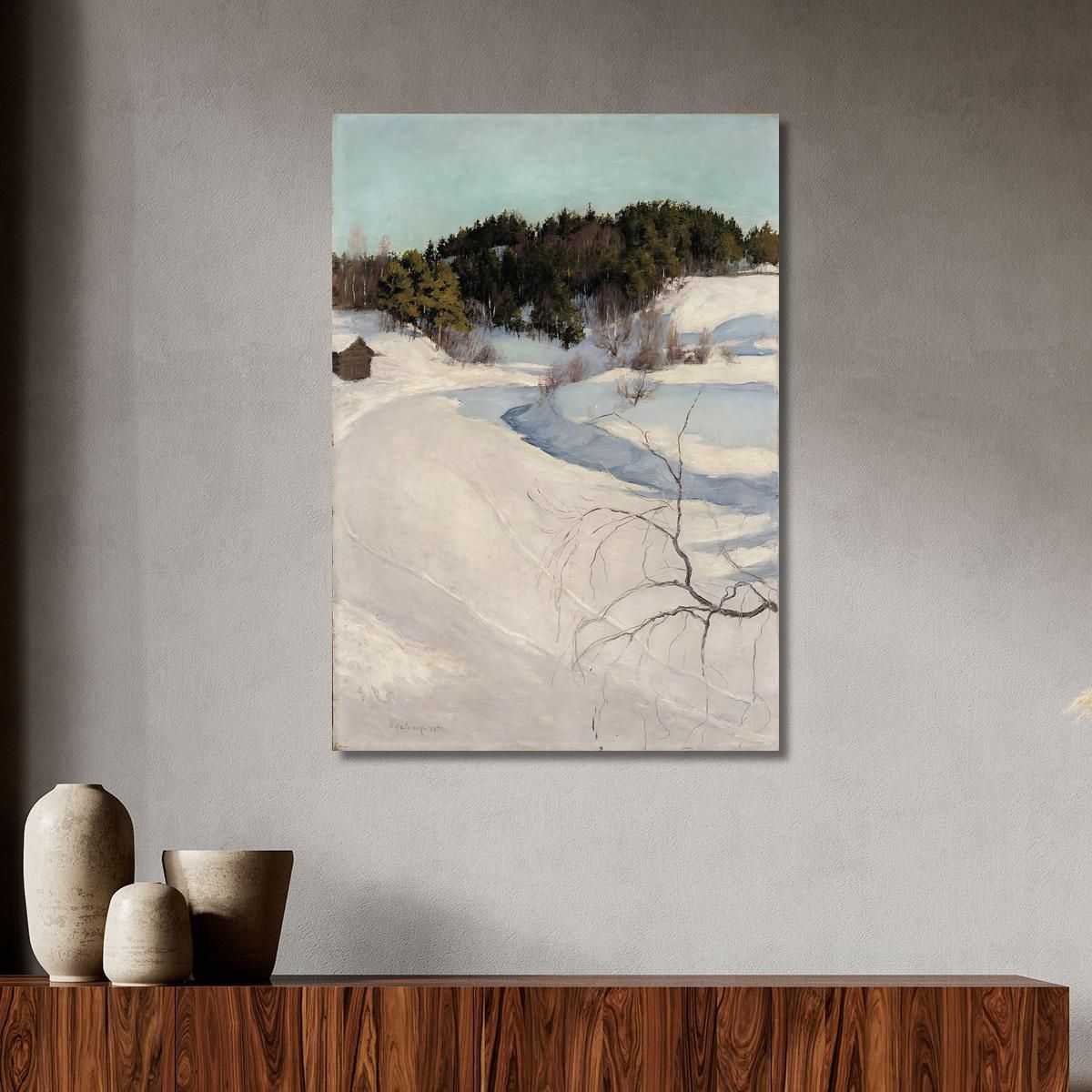 Winter Landscape Myllykyla Pekka Halonen phl36 canvas print 