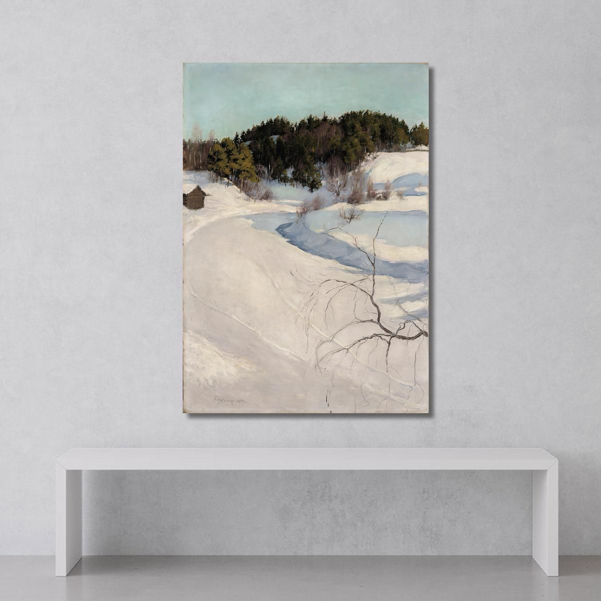 Winter Landscape Myllykyla Pekka Halonen phl36 canvas print 