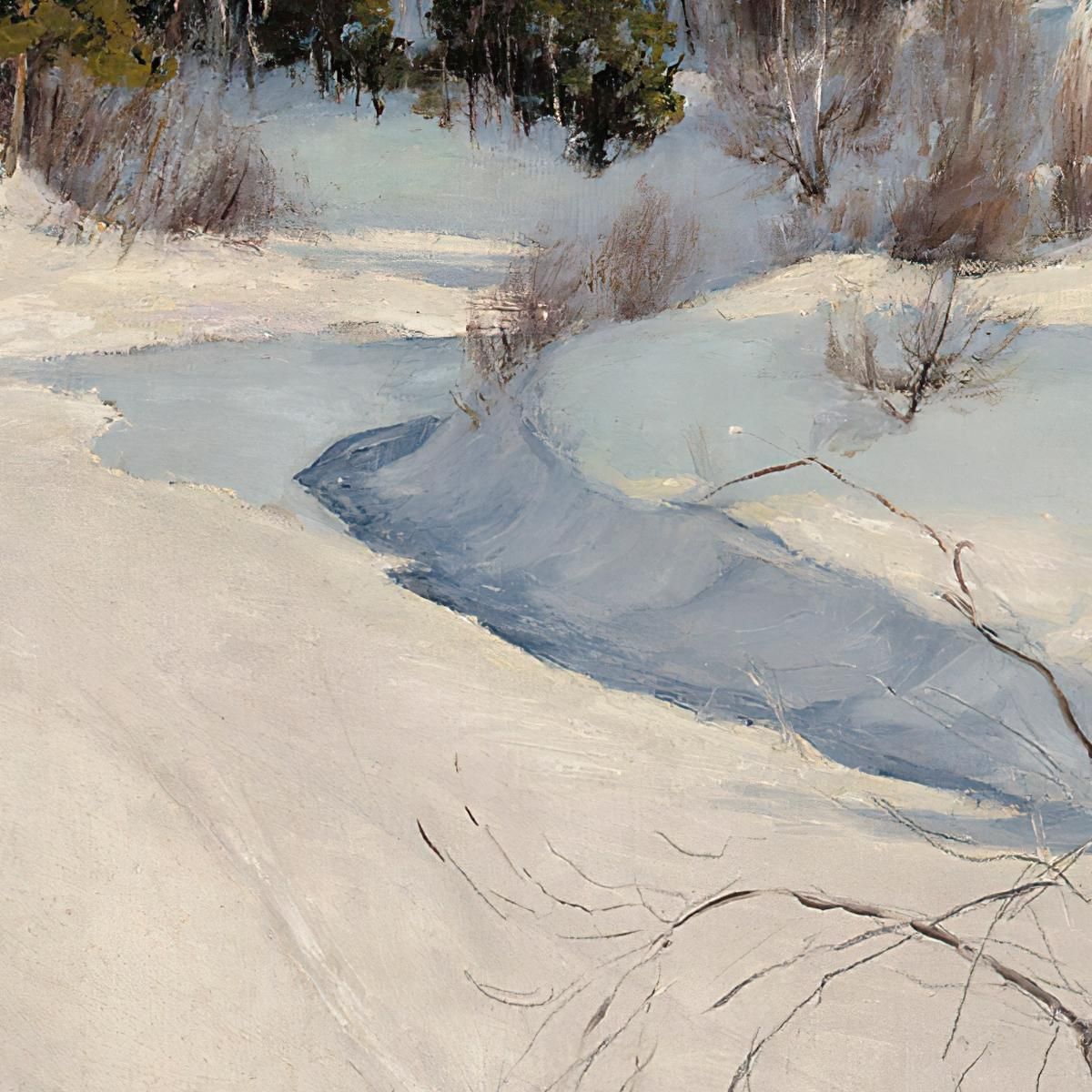 Winter Landscape Myllykyla Pekka Halonen phl36 canvas print