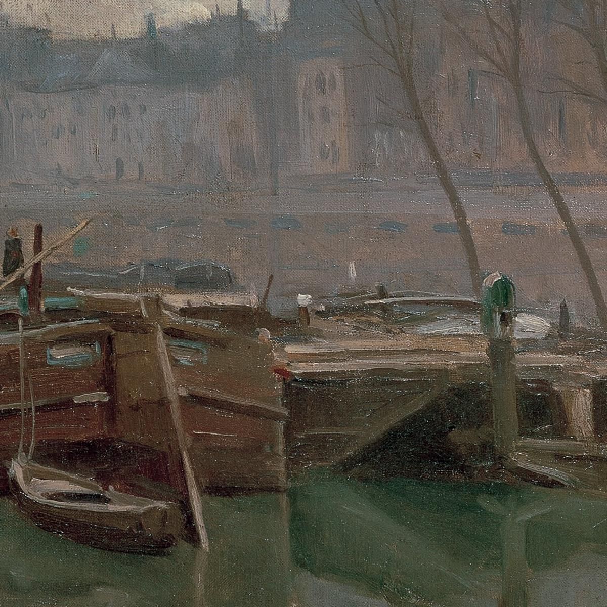 Boats On The Seine Santiago Rusiñol srs4 canvas print