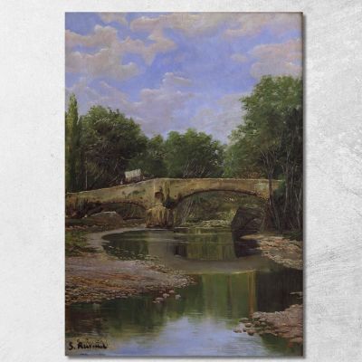 Bridge Over A River Santiago Rusiñol srs5 canvas print