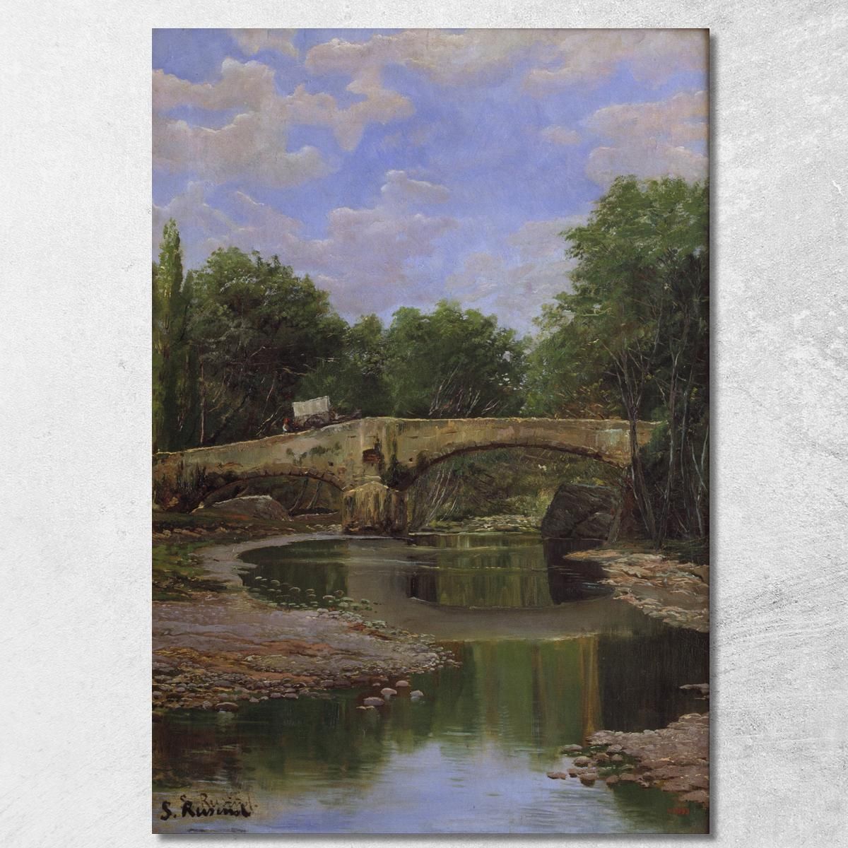 Bridge Over A River Santiago Rusiñol srs5 canvas print  Bridge Over A River Santiago Rusiñol srs5 canvas print
