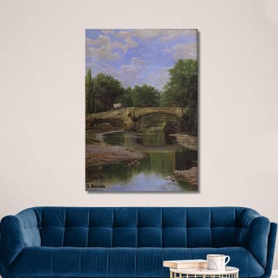 Bridge Over A River Santiago Rusiñol srs5 canvas print  Bridge Over A River Santiago Rusiñol srs5 canvas print