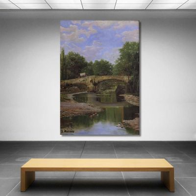 Bridge Over A River Santiago Rusiñol srs5 canvas print  Bridge Over A River Santiago Rusiñol srs5 canvas print