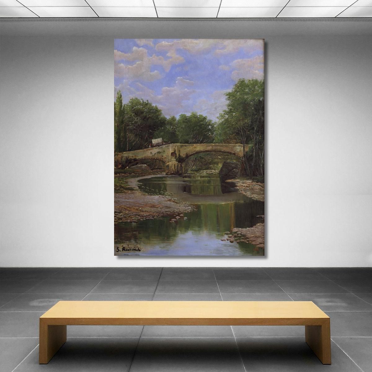Bridge Over A River Santiago Rusiñol srs5 canvas print