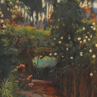 Path Of Roses Santiago Rusiñol srs7 canvas print