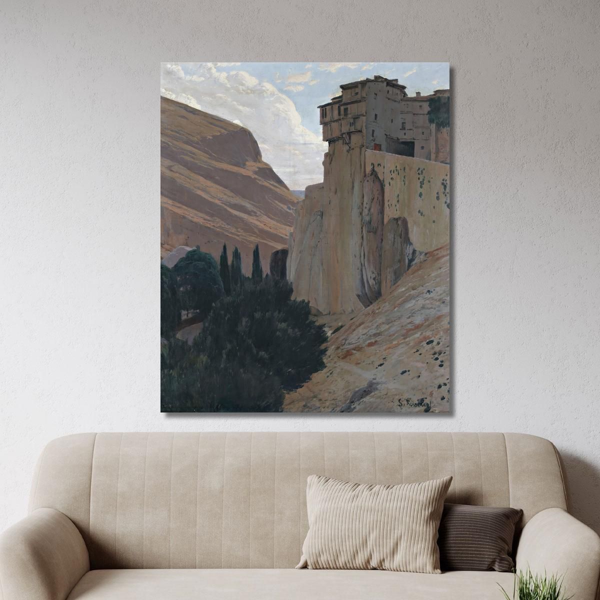The Hanging Houses Cuenca Santiago Rusiñol srs8 canvas print 