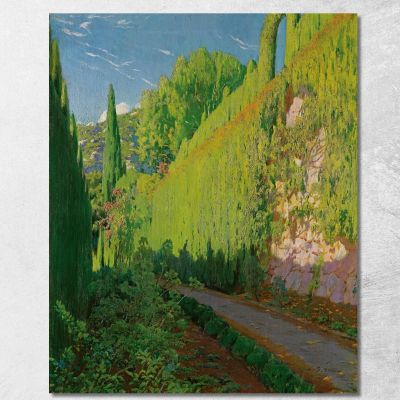Garden Of Sa Coma Valldemossa Santiago Rusiñol srs19 canvas print