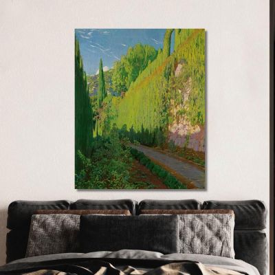 Garden Of Sa Coma, Valldemossa Santiago Rusiñol, srs19 ภาพพิมพ์บนผ้าใบแคนวาส