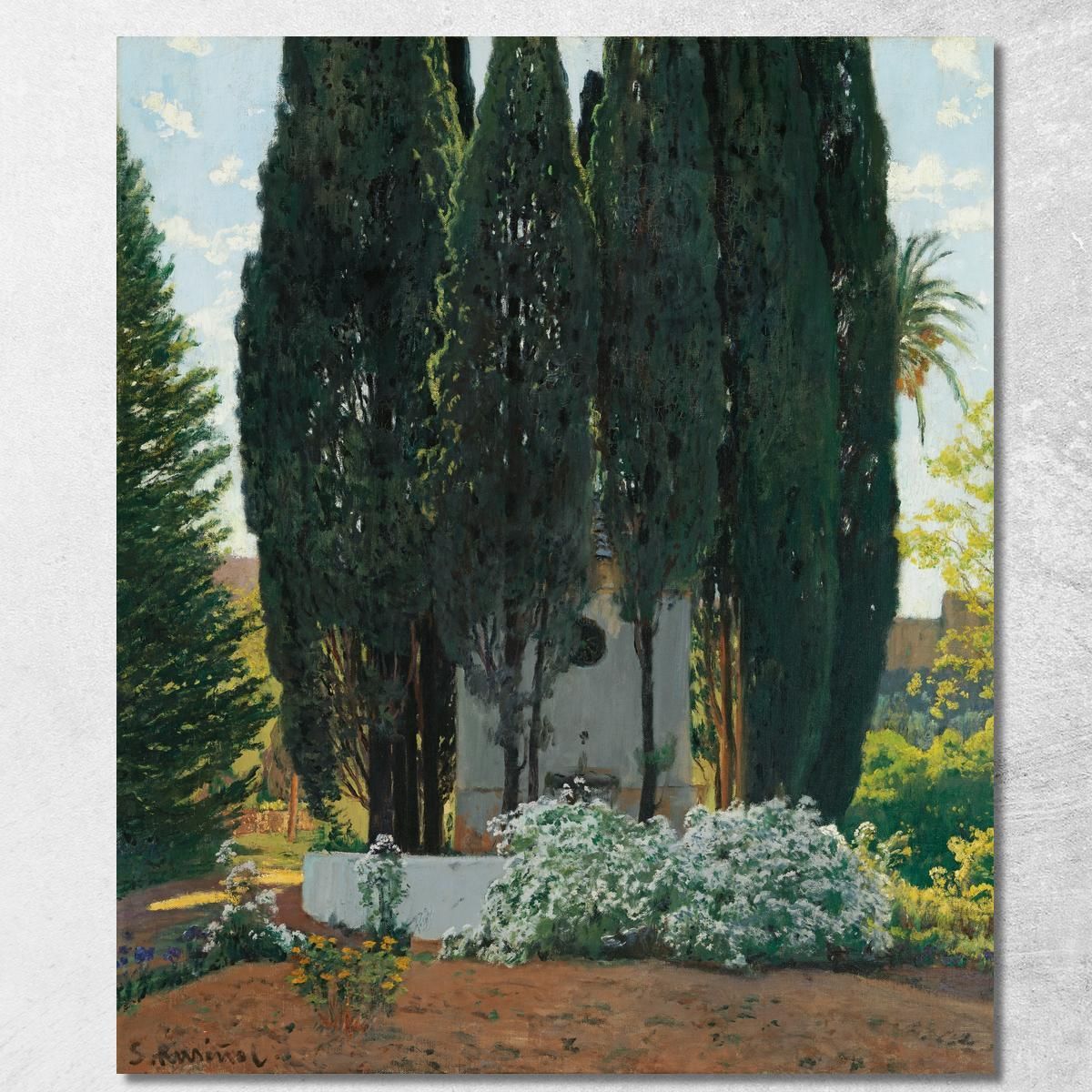 The Cypress Fountain Santiago Rusiñol srs21 canvas print  The Cypress Fountain Santiago Rusiñol srs21 canvas print