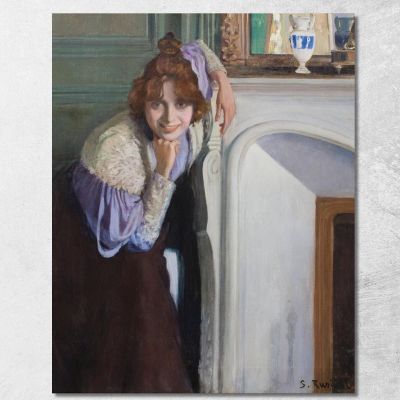 Laughing Girl Santiago Rusiñol srs23 canvas print 