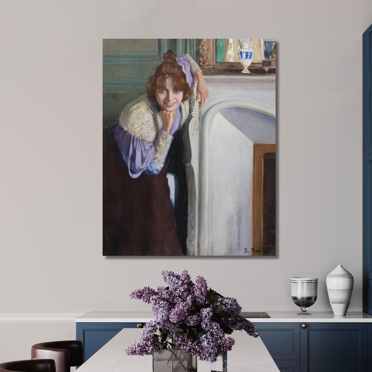 Laughing Girl Santiago Rusiñol srs23 canvas print 