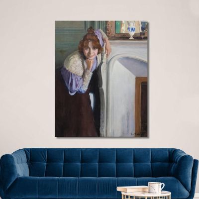 Laughing Girl Santiago Rusiñol srs23 canvas print 