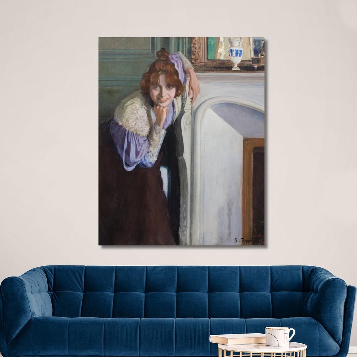 Laughing Girl Santiago Rusiñol srs23 canvas print 