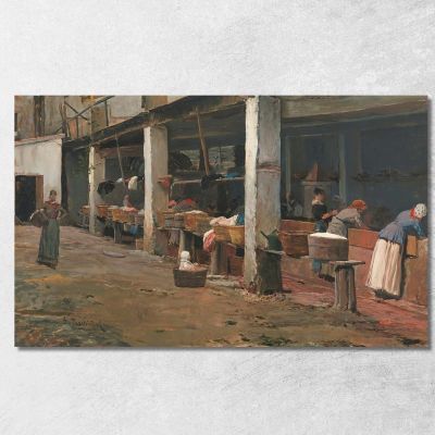 The Washing Place Barceloneta Santiago Rusiñol srs24 canvas print