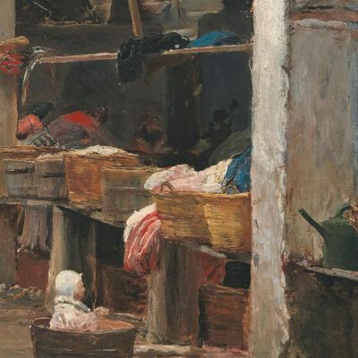 The Washing Place Barceloneta Santiago Rusiñol srs24 canvas print The Washing Place Barceloneta Santiago Rusiñol srs24 canvas print