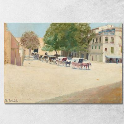 Paseo De Mallorca Santiago Rusiñol srs28 canvas print 