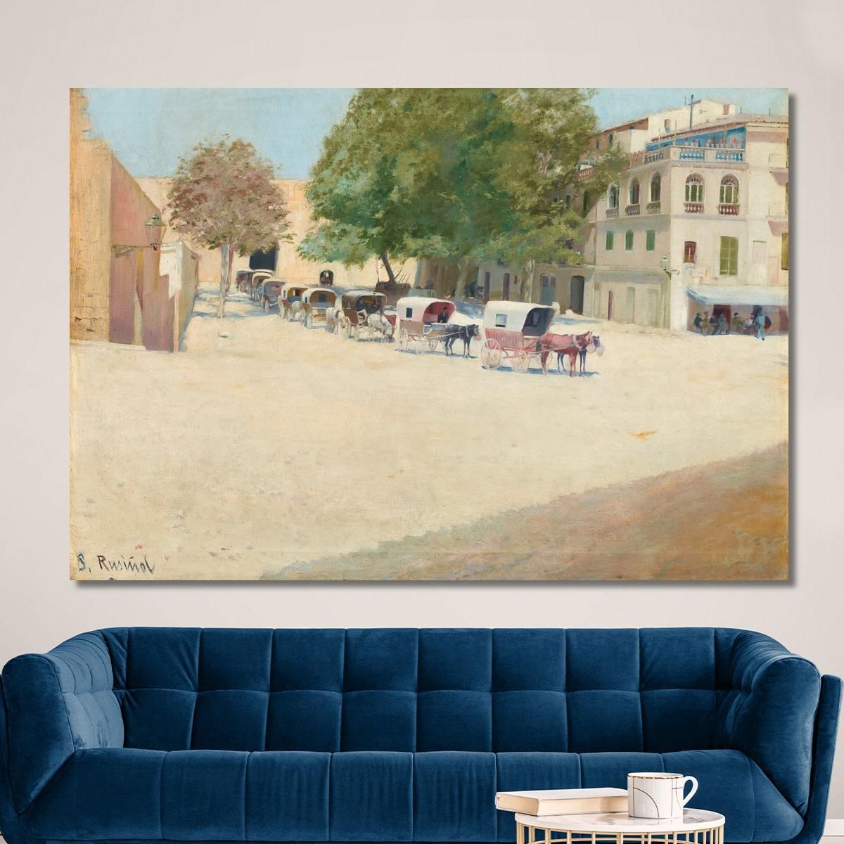 Paseo De Mallorca Santiago Rusiñol srs28 canvas print 