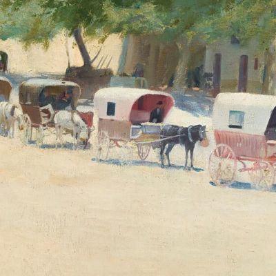 Paseo De Mallorca Santiago Rusiñol srs28 canvas print