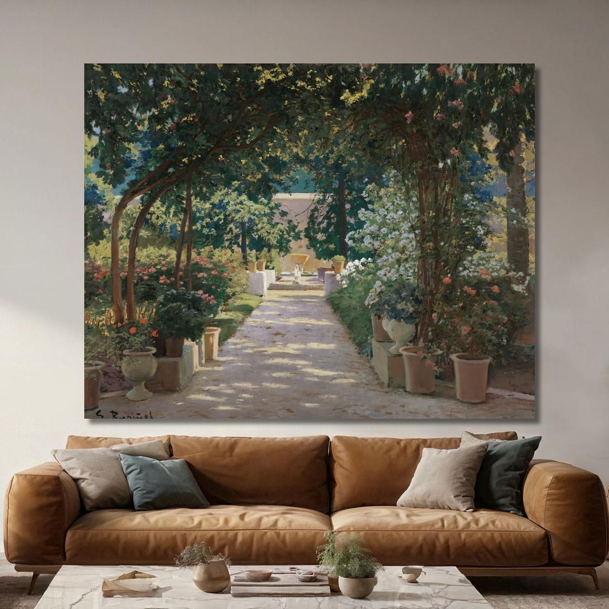 Terrace In Xàtiva Valencia Santiago Rusiñol srs29 canvas print 