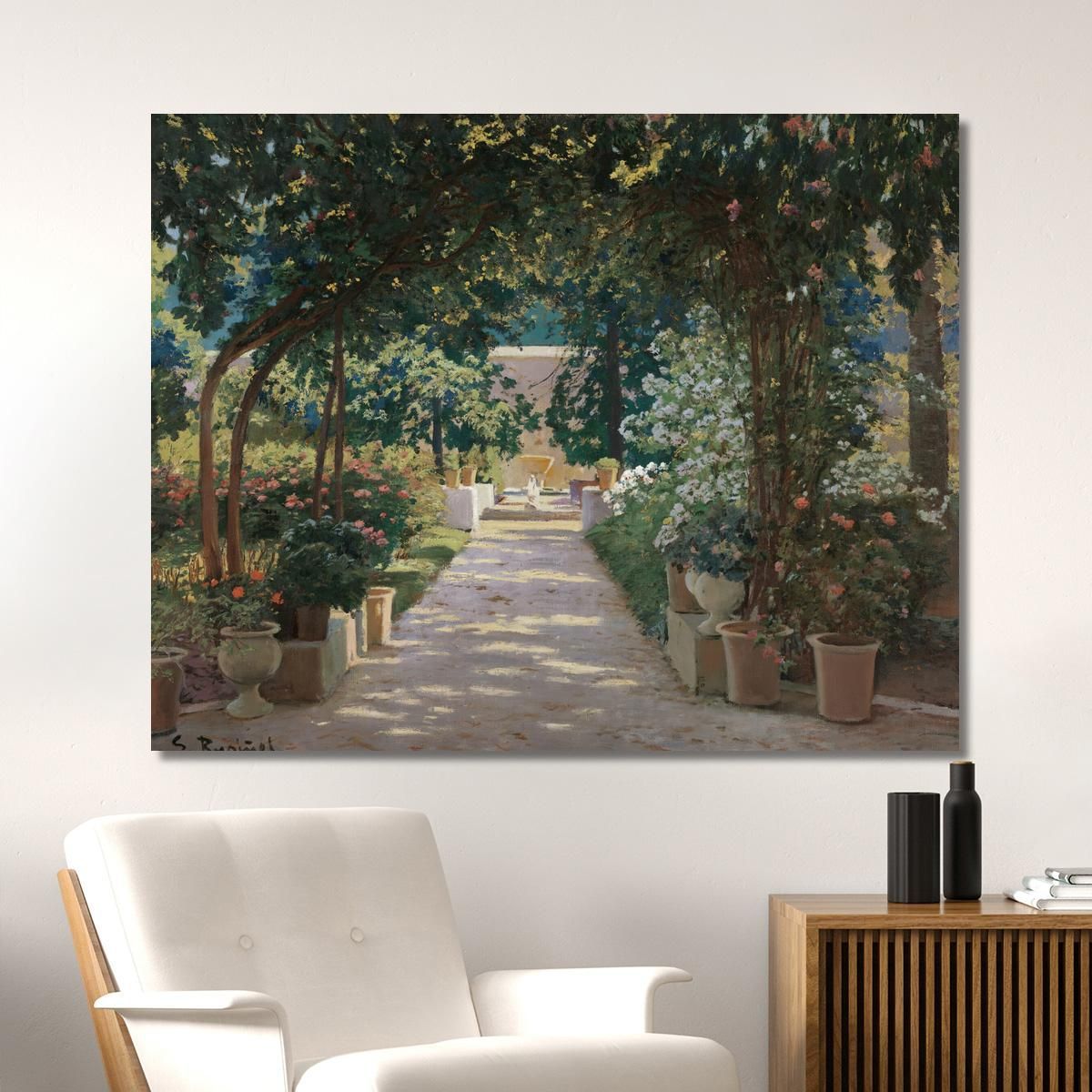 Terrace In Xàtiva Valencia Santiago Rusiñol srs29 canvas print 