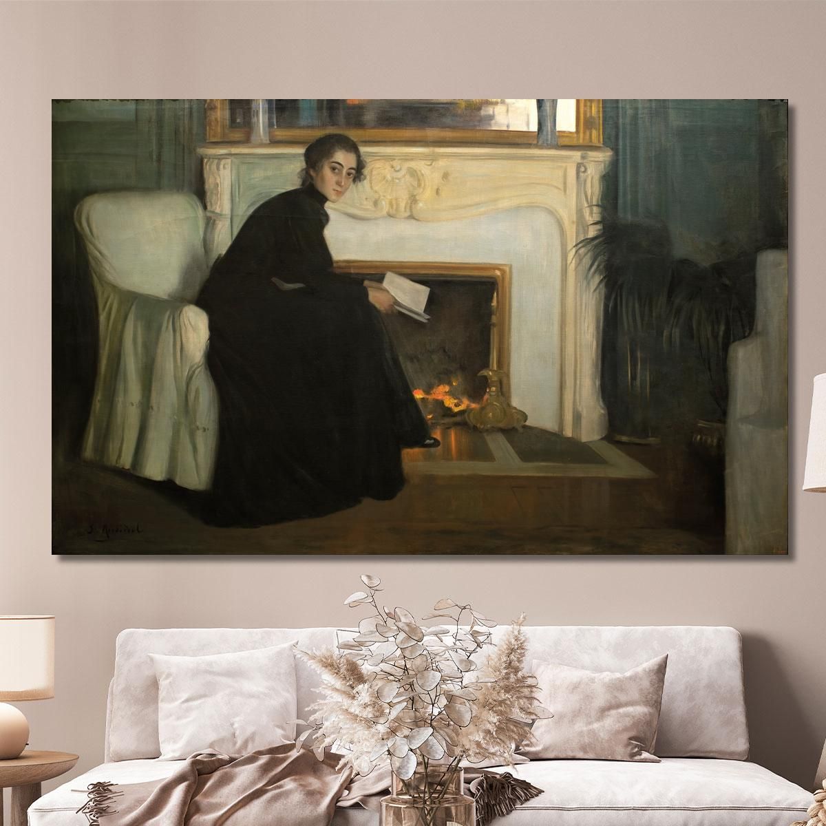 Romantic Novel Santiago Rusiñol srs33 canvas print 
