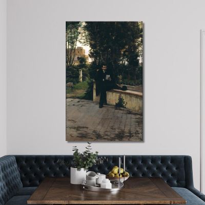 Señor Quer In The Garden Santiago Rusiñol, srs34 ภาพพิมพ์บนผ้าใบแคนวาส