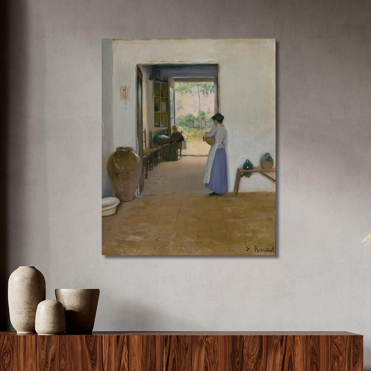 Sitges Interior Santiago Rusiñol srs35 canvas print 