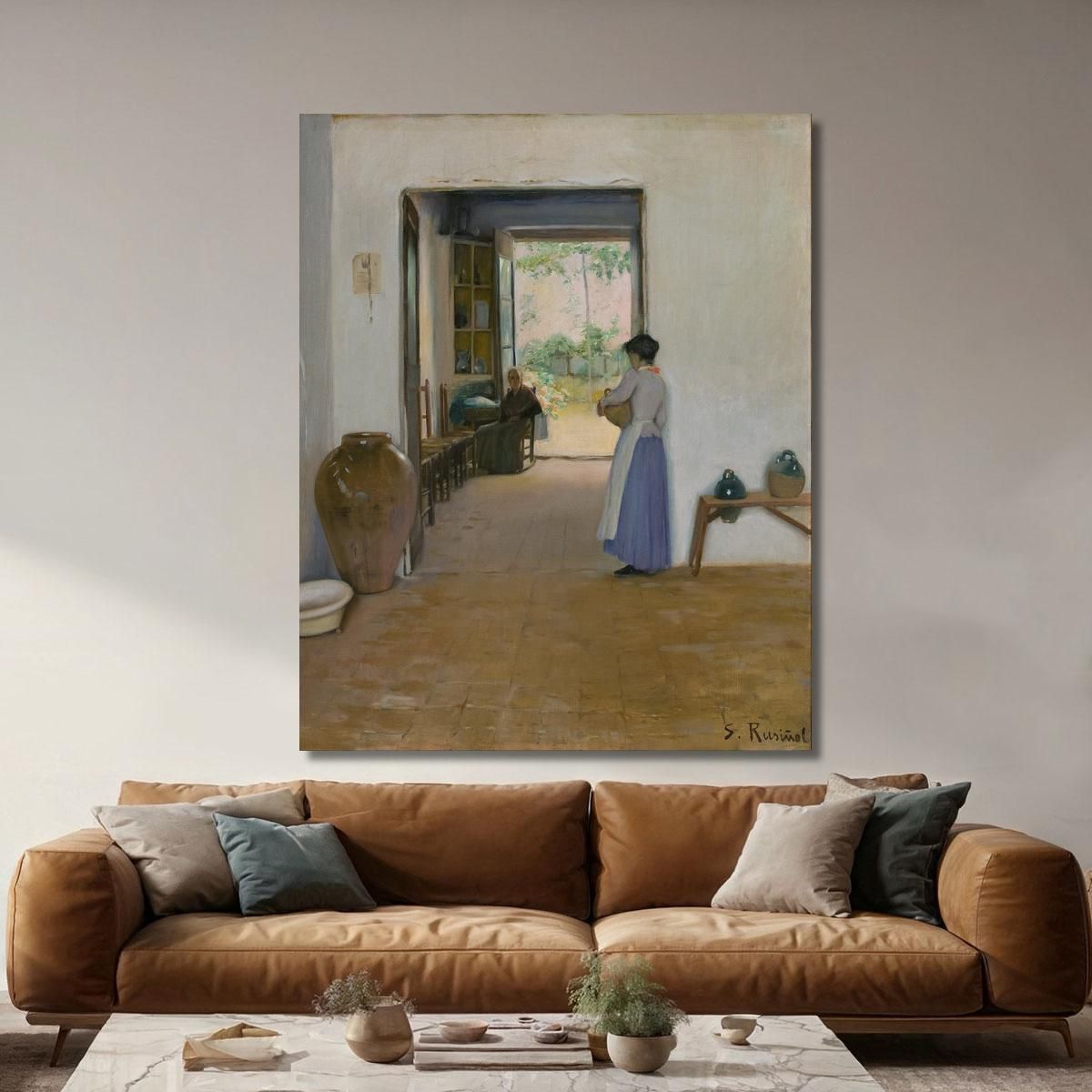 Sitges Interior Santiago Rusiñol srs35 canvas print 