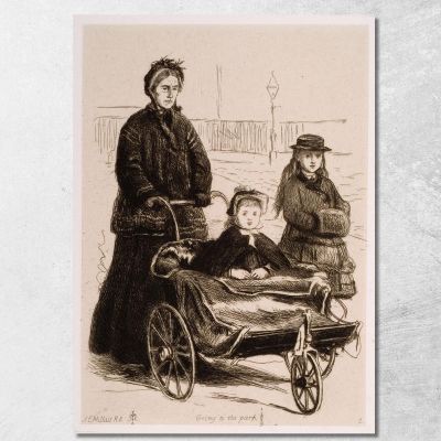 Going To The Park Sir John Everett Millais jem11 canvas print 