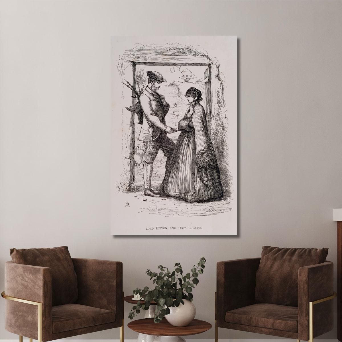 Lord Lufton And Lucy Robarts Sir John Everett Millais jem16 canvas print 