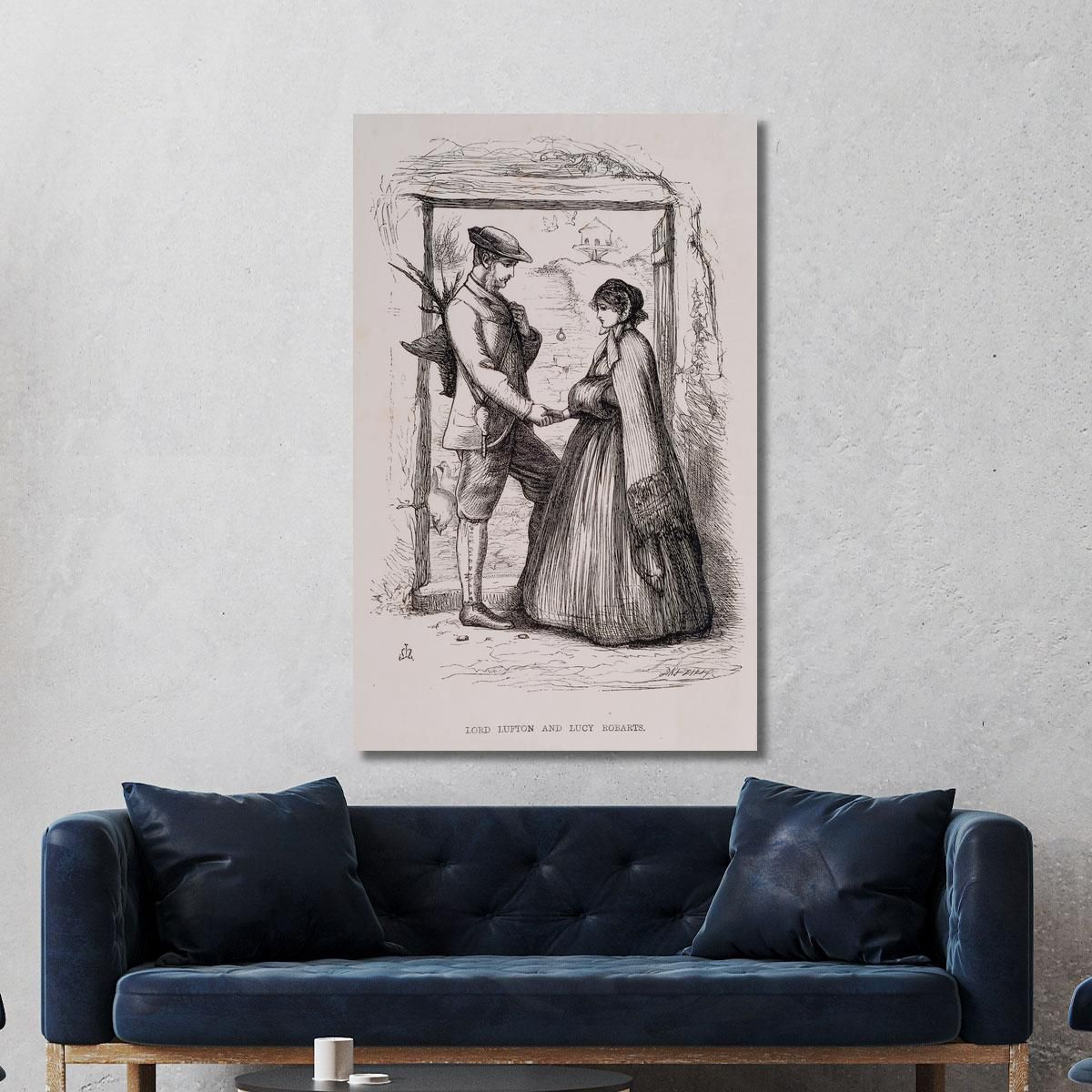 Lord Lufton And Lucy Robarts Sir John Everett Millais jem16 canvas print 