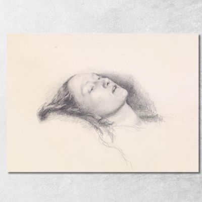 Ophelia – Head Study Sir John Everett Millais jem20 canvas print 