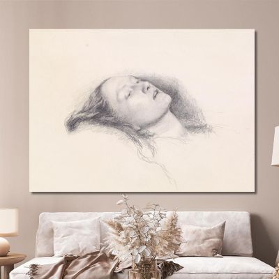 Ophelia – Head Study Sir John Everett Millais jem20 canvas print 