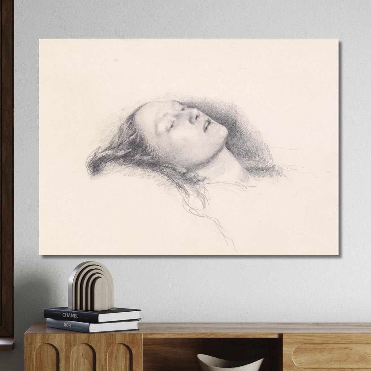 Ophelia – Head Study Sir John Everett Millais jem20 canvas print 