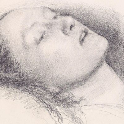Ophelia – Head Study Sir John Everett Millais jem20 canvas print