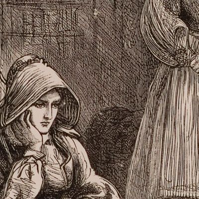 Please Ma'Am Can We Have The Peas To Shell? Sir John Everett Millais jem25 canvas print