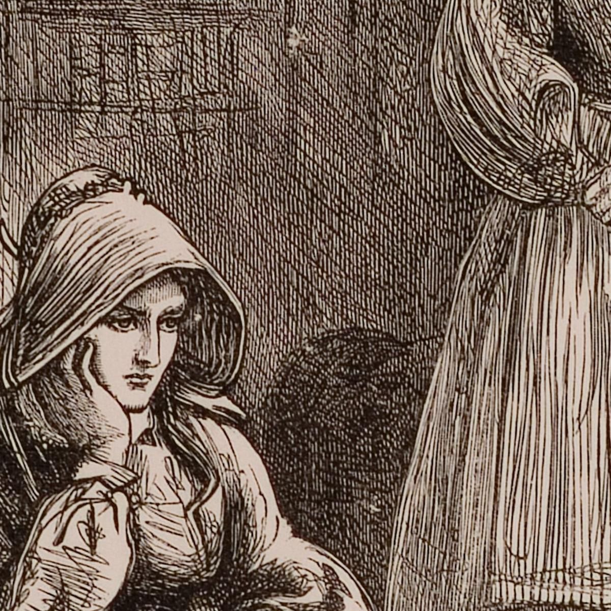 Please Ma'Am Can We Have The Peas To Shell? Sir John Everett Millais jem25 canvas print