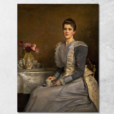 Portrait Of Mary Endicott (D.1957) Mrs. Joseph Chamberlain Sir John Everett Millais jem30 canvas print 