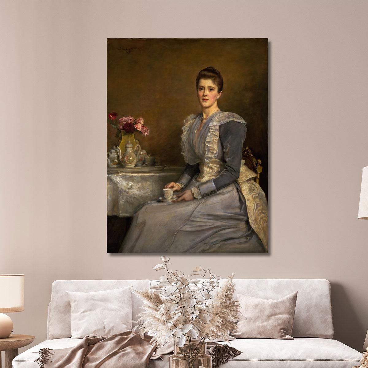 Portrait Of Mary Endicott (D.1957) Mrs. Joseph Chamberlain Sir John Everett Millais jem30 canvas print 