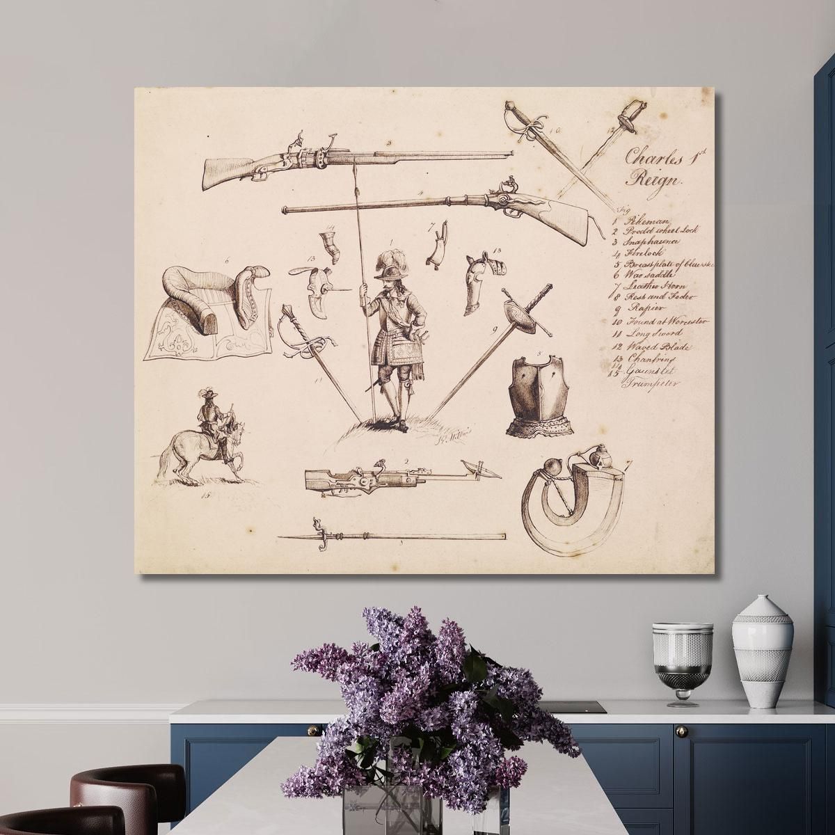Sketches Of Armour – Study For Charles I Sir John Everett Millais jem34 canvas print 