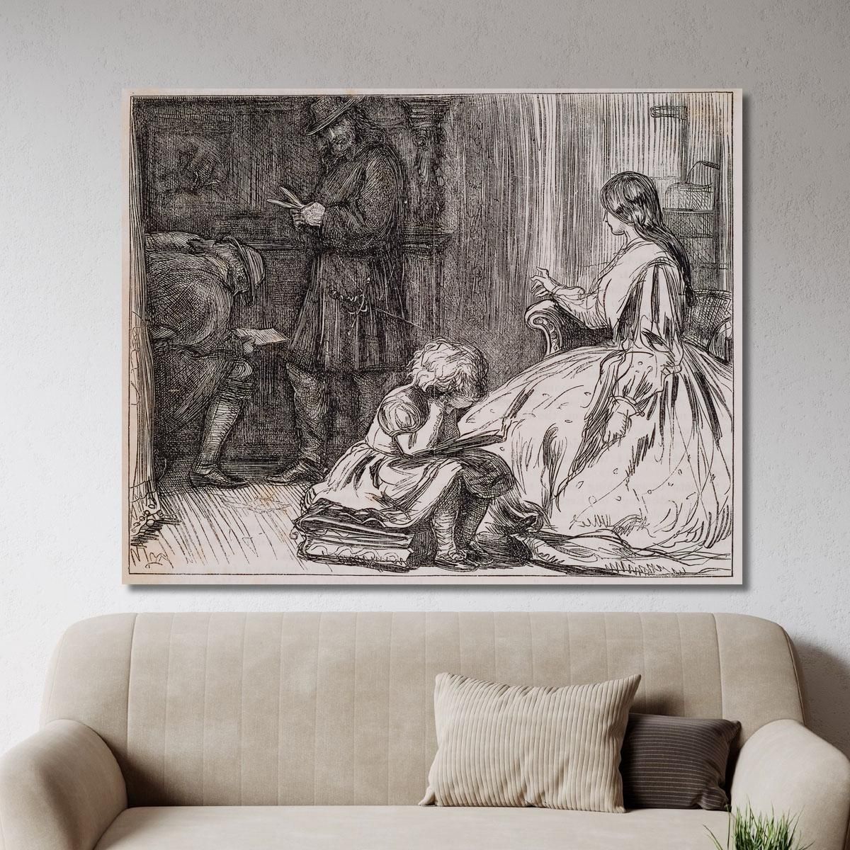Son Christopher – The Constables Break Into The House Sir John Everett Millais jem37 canvas print 