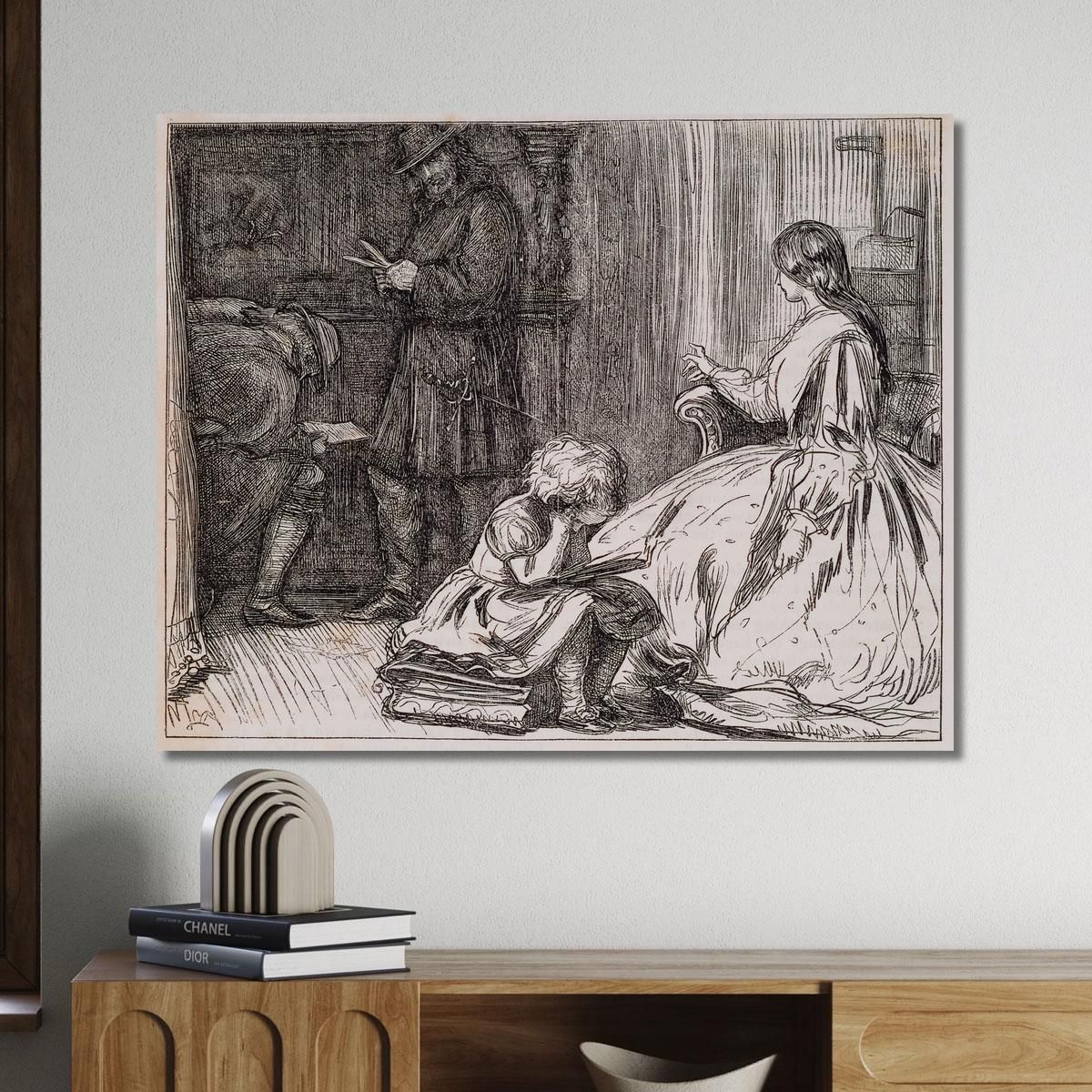 Son Christopher – The Constables Break Into The House Sir John Everett Millais jem37 canvas print 