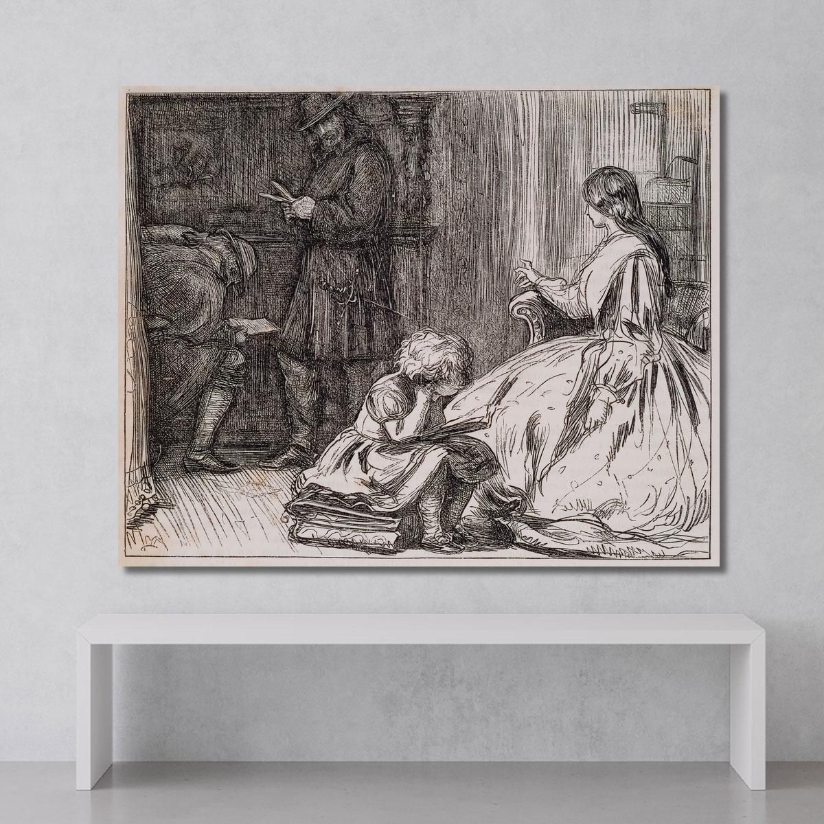 Son Christopher – The Constables Break Into The House Sir John Everett Millais jem37 canvas print 