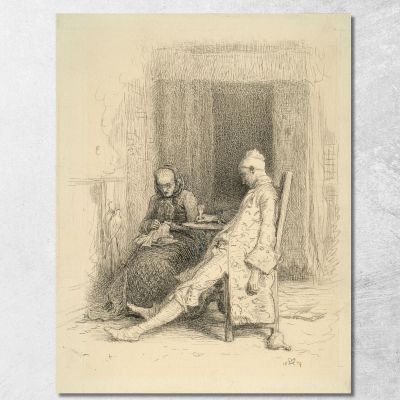 Thackeray'S Barry Lyndon – The Last Days Of Barry Lyndon Sir John Everett Millais jem43 canvas print 