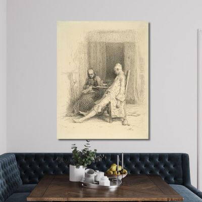 Thackeray'S Barry Lyndon – The Last Days Of Barry Lyndon Sir John Everett Millais jem43 canvas print 